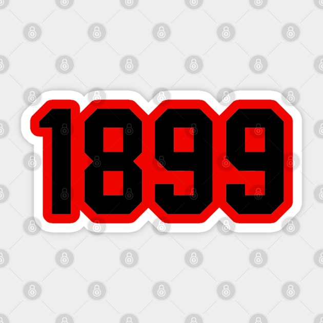 1899 Milan Black Sticker by VRedBaller